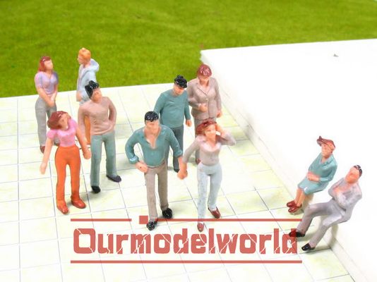 China 4.8CM architecturale Donkergroene Witte ABS van Schaal Modelmensen/Acryl leverancier