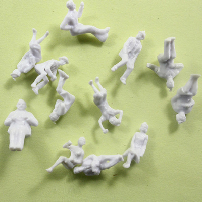 China 1:87 2.0cm Architecturale Schaal Modelmensen, Witte Zittingscijfers voor HO-Lay-out leverancier