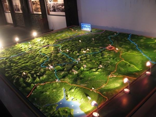 China De Lay-out 3D Architecturale Modellen die van het stadslandschap Bouwminiatuur aansteken leverancier