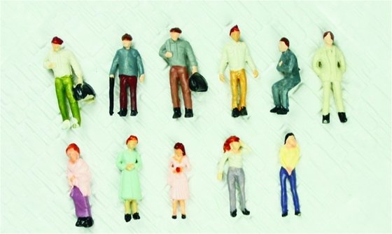 China Modelmaterialen van de 1:100 Architecturale Schaal/modelmensen Geschilderde Actiefiguur 1.8cm leverancier