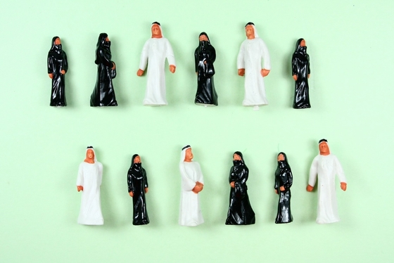 China De geschilderde Architecturale Cijfers van Schaal Modelmensen, de Schaal OO Arabier 2.8cm van de Treinpassagier leverancier