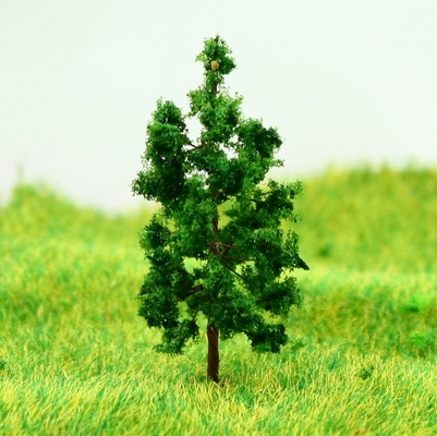 China D4316 Trein lay-out miniatuur Model bomen Avenue diepgroene metaaldraad boom 4.3 cm leverancier