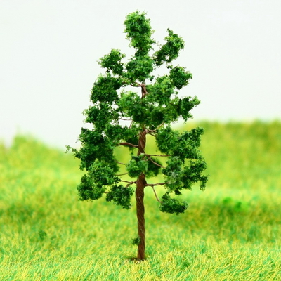 China D5020 Trein lay-out miniatuur Model bomen Avenue diepgroene metaaldraad boom 5 cm leverancier