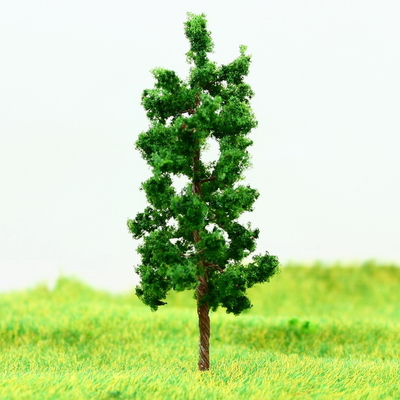 China D6524 Trein lay-out miniatuur Model bomen Avenue diepgroene metaaldraad boom 6.5 cm leverancier