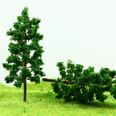 China D8030 Trein lay-out miniatuur Model bomen Avenue diepgroene metaaldraad boom 8 cm leverancier