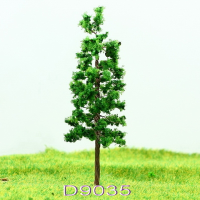 China D9035 Trein lay-out miniatuur Model bomen Avenue diepgroene metaaldraad boom 9 cm leverancier