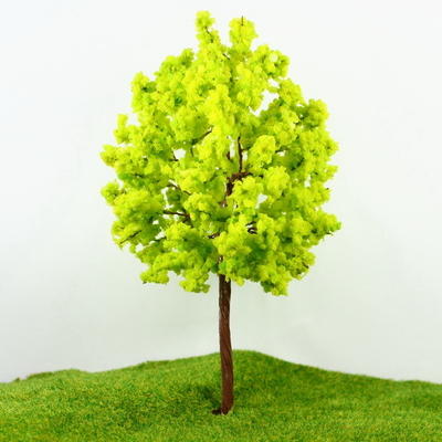 China Miniatuur Model bomen geel groen Avenue aanplant draad Tree 16 cm leverancier