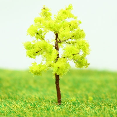 China Modelspoor miniatuur Model bomen geel groen Avenue draad Tree 4 cm leverancier