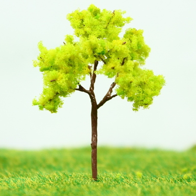 China Miniatuur Model bomen geel groen Avenue aanplant draad Palm Tree 4,5 cm leverancier