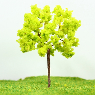 China Architecturale miniatuur schaal Model bomen geel groen Avenue draad Tree 9 cm leverancier