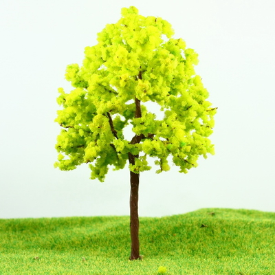 China OEM HO trein lay-out miniatuur Model bomen geel groen Avenue draad Tree 14 cm leverancier
