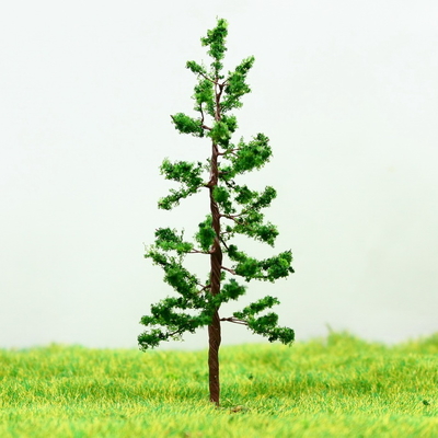 China N Gauge Railway Layout miniatuur Model bomen Green Avenue draad boom Pine 6,5 cm leverancier