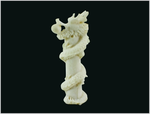 China MD02 Buiten PE kunststof Jade wit bureaublad sculptuur 3D maquette 1.5 * 5 cm Dragon pijler leverancier