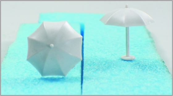 China MT150 1:150 aangepaste schaal Model trein lay-outs miniatuur Plastic PARASOL leverancier