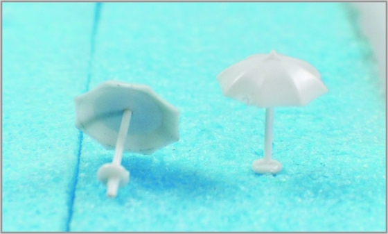 China MT200 satellietteledetectie aangepaste Model trein lay-outs ontwerpen miniatuur Plastic parasol leverancier