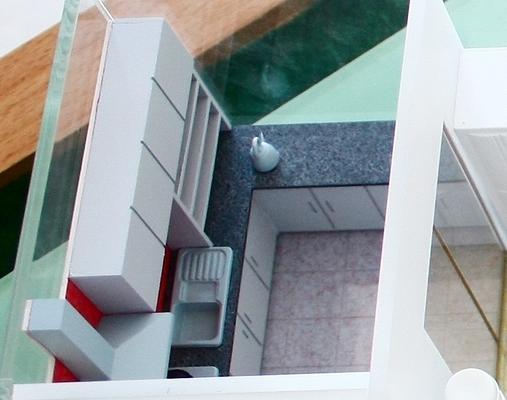 China Miniatuur architectonisch gebouw modellen huis interieur Kichten kabinet leverancier