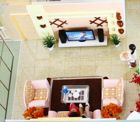 China Aangepaste miniatuur architecturale modellen 3D gebouw huis interieur woonkamer leverancier