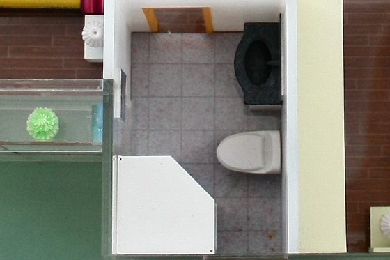 China Miniatuur architectonische schaal modellen gebouw huis Toilet ontwerp leverancier