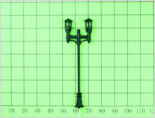 China T7 OEM twee-Geleide Lichtgevende Straat Modellantaarnpaal 6.5cm voor Treinlay-out leverancier