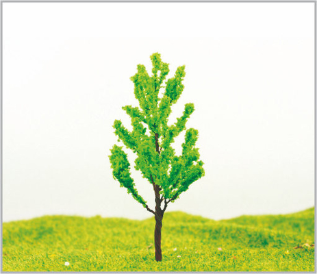 China 8cm Douane Groene Miniatuur Modelbomen in gemaakte Hand - leverancier
