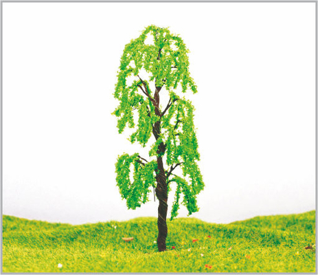 China 9cm Architecturale Metaal Groene Miniatuur Modelbomen leverancier
