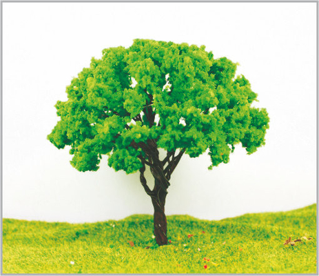 China 11cm van de de Lay-outdouane van het Themapark van het Metaalyello de Groene Miniatuur Modelbomen leverancier