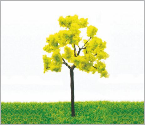 China 6.5cm Architecturale Gele Metaal Miniatuur Modelbomen in gemaakte Hand - leverancier