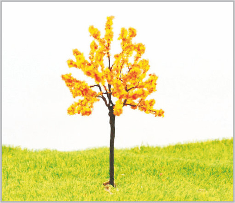 China 9cm, 11cm OO Douane Gele Architecturale Miniatuur Modelbomen leverancier
