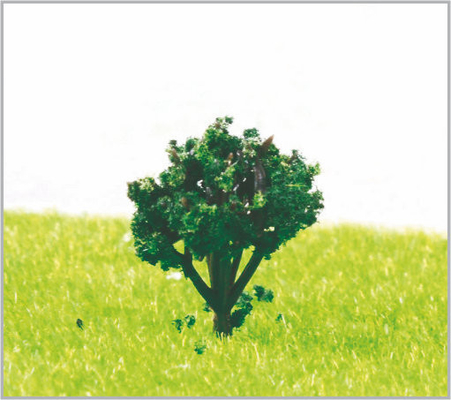 China 1.8cm Donkergele Plastic Met de hand gemaakte Miniatuur Modelbomen voor Stad planningslay-out leverancier