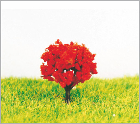 China 2.5cm Architecturale Plastic Rode Miniatuur Modelbomen leverancier