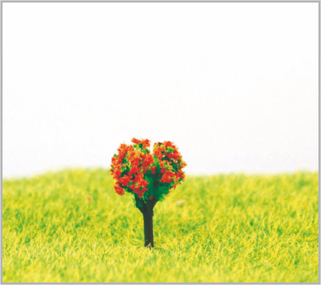 China S4018 1.8cm Met de hand gemaakte Douane Rode Miniatuur Modelbomen voor de Lay-out van het Themapark leverancier