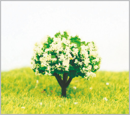 China 3.5cm Met de hand gemaakte Witte Plastic Miniatuur Modelbomen leverancier