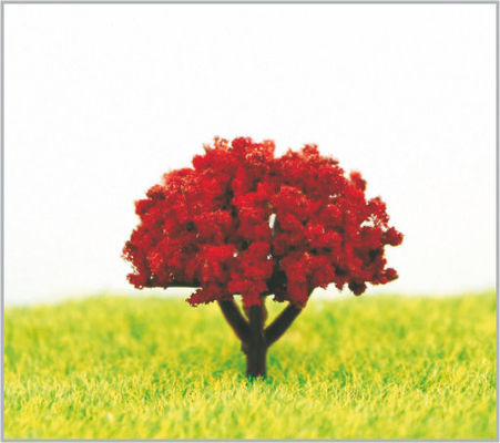 China Met de hand gemaakte 3.5cm Douane Architecturale Plastic Miniatuur Modelbomen met Viooltje leverancier