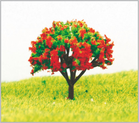 China S40 4.5cm Rode Met de hand gemaakte Plastic Violette Miniatuur Modelbomen leverancier
