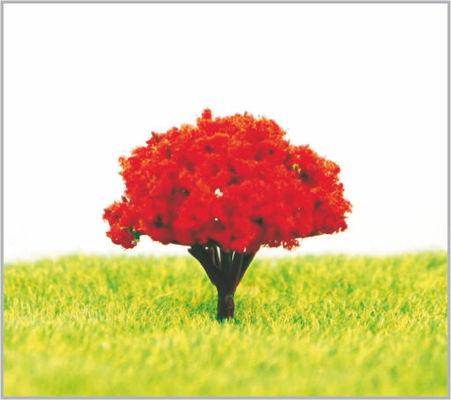 China 3.5cm Rode Douane Architecturale Plastic Miniatuur Modelbomen in gemaakte Hand - leverancier
