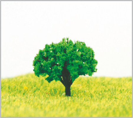 China 3.5cm Met de hand gemaakte Douane Groene Miniatuur Modelbomen voor Treinlay-out leverancier