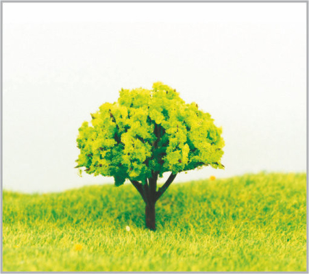 China 4.5cm Architecturale Plastic Geelgroene Miniatuur Modelbomen in gemaakte Hand - leverancier