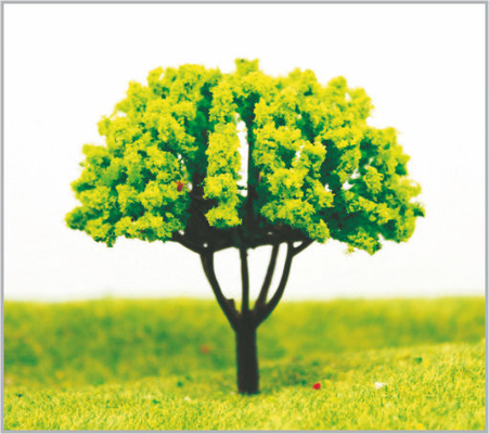China 8.5cm Douane Plastic Lichtgele Miniatuur Modelbomen in gemaakte Hand - leverancier