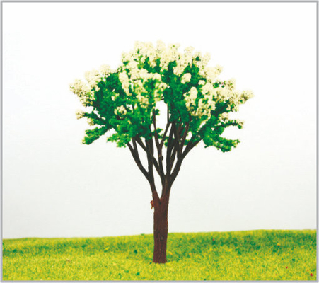 China 12cm Met de hand gemaakte Douane Witte Miniatuur Modelbomen voor Treinlay-out leverancier