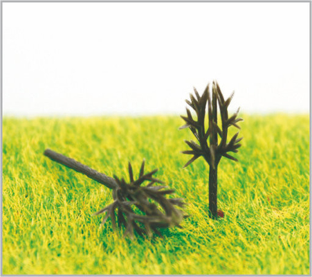 China G35 HO schaal Railroad lay-out miniatuur Model bomen langs de weg Plastic staven boom 3,5 cm leverancier