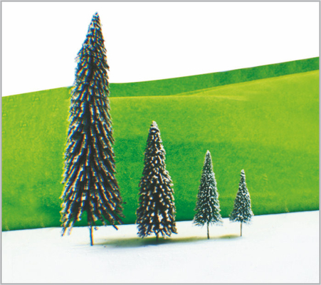 China XS30 / 70 HO Railroad lay-out miniatuur Model bomen langs de weg Cedar Tree 7 cm/6 cm/5 cm leverancier