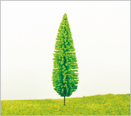 China SA110 van de Lay-outs Miniatuur Modelbomen van het treinspoor Pijnboom van de Wegkerstmis 9cm/11cm/8cm/6cm leverancier
