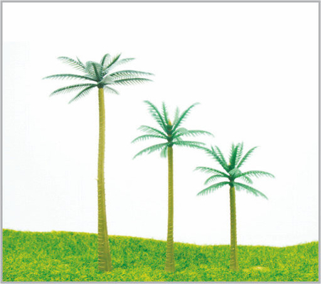 China HE95/HE70/HE50 OEM HO trein lay-out miniatuur Model bomen kokosnoot boom 9,5 cm/7 cm/5 cm leverancier