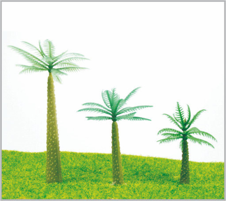 China HC75/HC50/HC40 OEM HO trein lay-out miniatuur Model bomen kokosnoot boom 7,5 cm/5 cm/4 cm leverancier