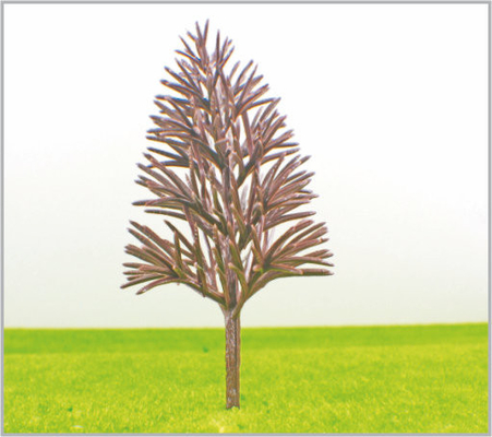 China B13045 OEM miniatuur Model bomen geel groen Plastic piramide Trunk 13 cm leverancier
