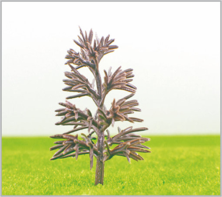 China B9536 OEM miniatuur Model bomen geel groen Plastic piramide Trunk 9.5 cm leverancier