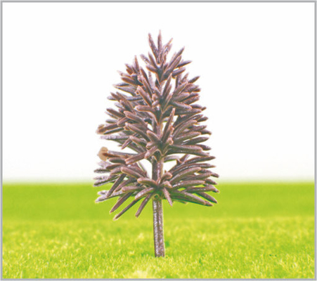 China B7828 OEM miniatuur Model bomen geel groen Plastic piramide Trunk 7,8 cm leverancier