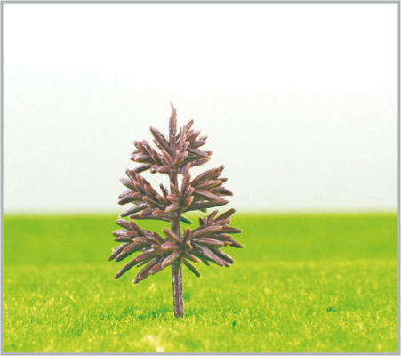 China B5818 OEM miniatuur Model bomen geel groen Plastic piramide Trunk 5,8 cm leverancier