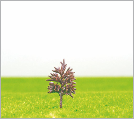 China B3812 OEM miniatuur Model bomen geel groen Plastic piramide Trunk 3,8 cm leverancier