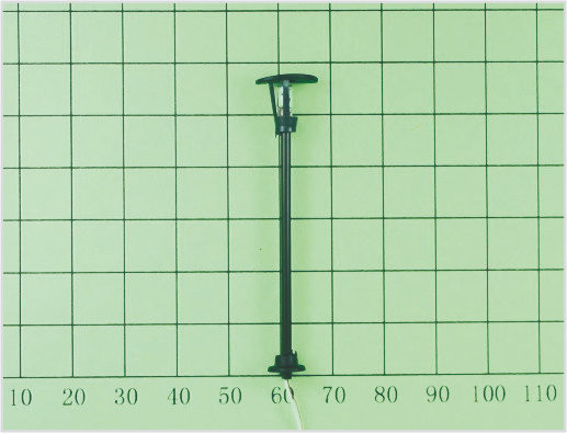 China T5 6,5 CM aangepaste One-headed paard Street lichten Plastic Model lantaarnpaal voor Railroad lay-out leverancier